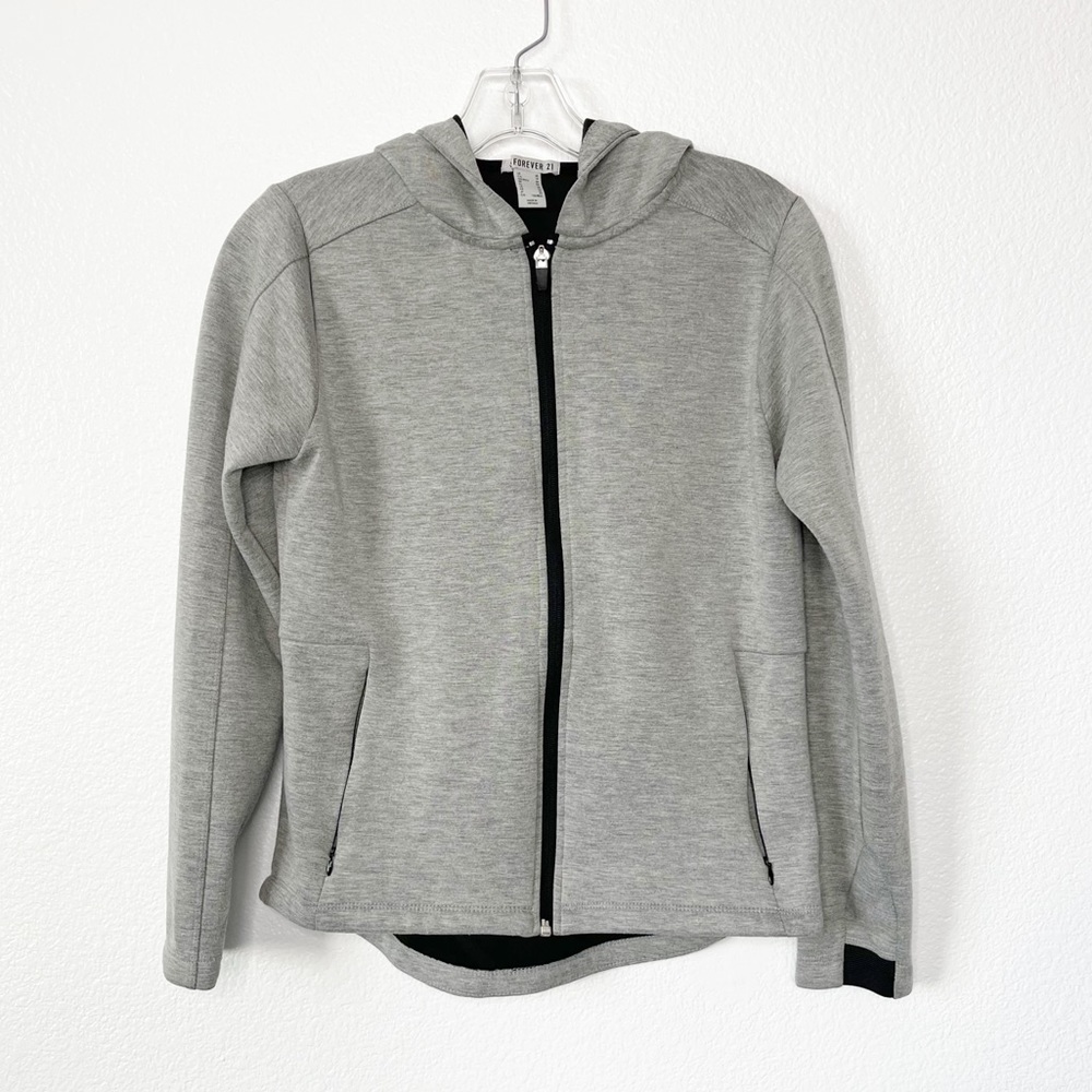 Forever 21 Athletic Grey Jacket Women’s Size XS Zip Up Hoodie F21